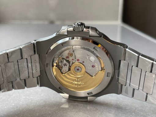 Replica PATEK PHILIPPE Nautilus 5711/1A PPF 1:1 Best Edition Green Textured Dial T Diamonds Bezel on SS Bracelet 324CS V4 - Image 13