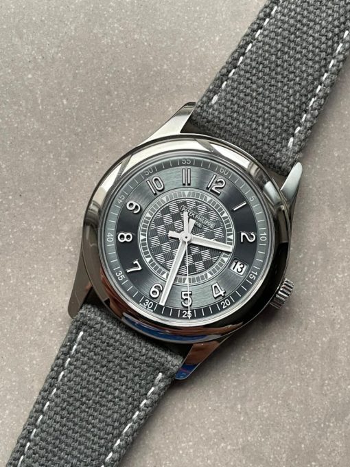 Replica PATEK PHILIPPE Calatrava 6007A-001 SS ZF 1:1 Best Edition Grey Dial on Grey Leather Strap A324CS - Image 8