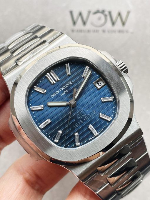 Replica PATEK PHILIPPE Nautilus 5711 40th Anniversary SS PPF 1:1 Best Edition Blue Dial on SS Bracelet A330 - Image 3