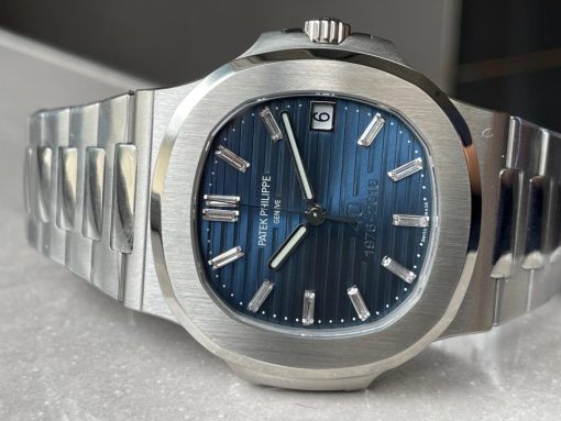 Replica PATEK PHILIPPE Nautilus 5711 40th Anniversary SS PPF 1:1 Best Edition Blue Dial on SS Bracelet A330 - Image 6