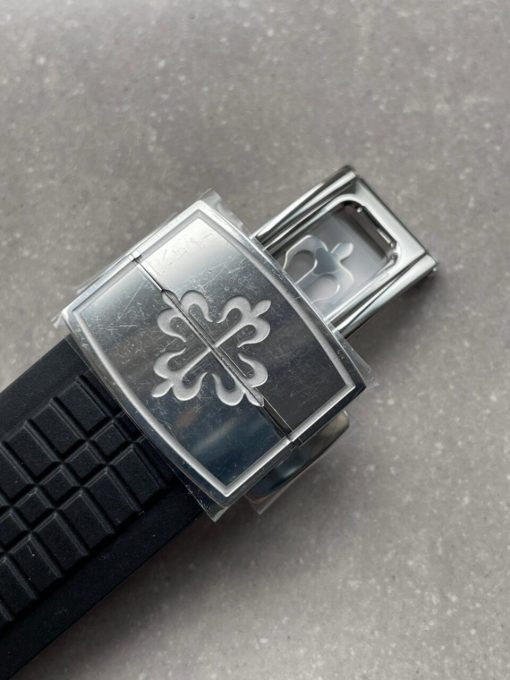 Replica PATEK PHILIPPE Aquanaut 5167 SS 3KF Best Edition Gray Dial on Black Rubber Strap A324 Super Clone V2 - Image 11