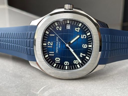 Replica PATEK PHILIPPE Aquanaut 5168G 42mm SS ZF 1:1 Best Edition Blue Dial on Blue Rubber Strap 324CS - Image 8