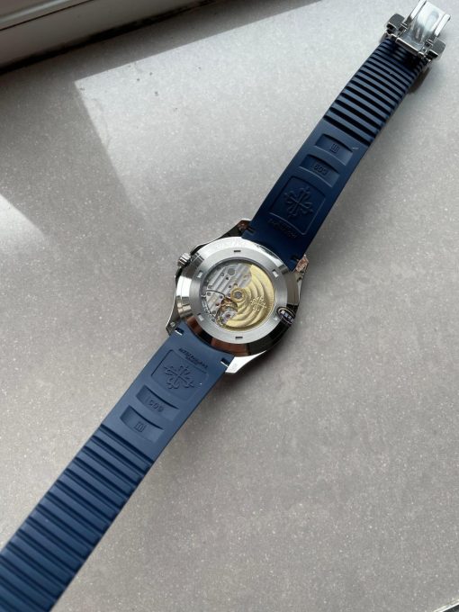 Replica PATEK PHILIPPE Aquanaut 5168G 42mm SS ZF 1:1 Best Edition Blue Dial on Blue Rubber Strap 324CS - Image 11