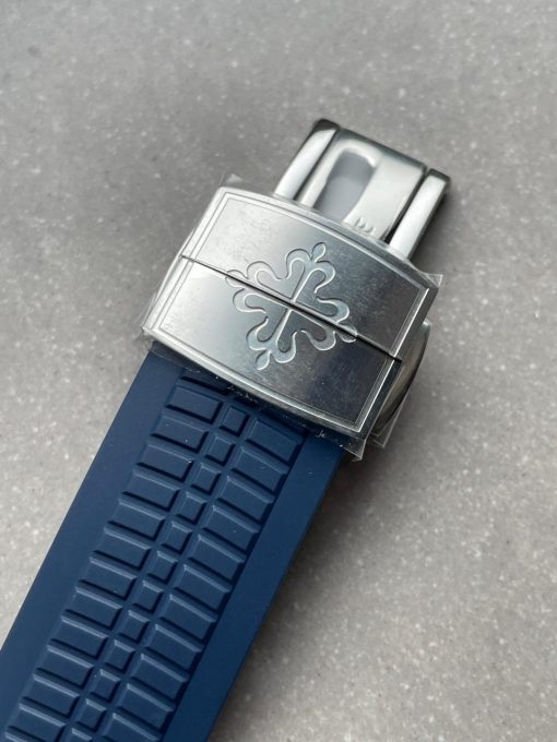 Replica PATEK PHILIPPE Aquanaut 5168G 42mm SS ZF 1:1 Best Edition Blue Dial on Blue Rubber Strap 324CS - Image 13