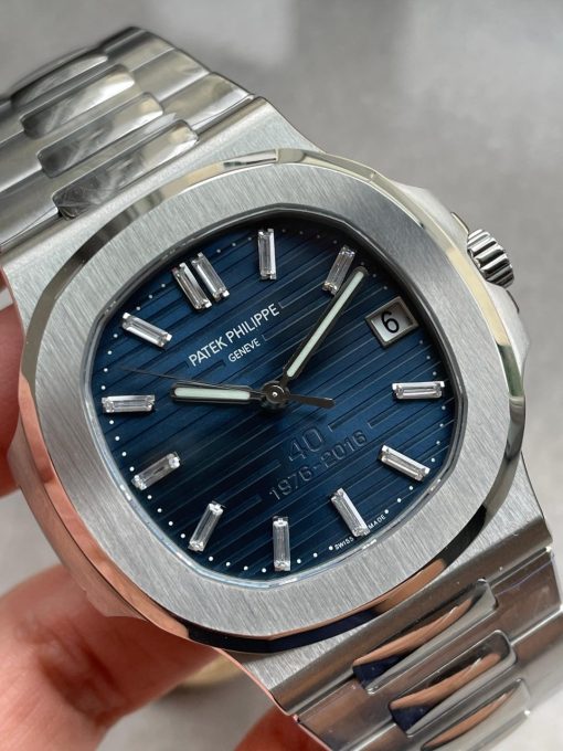 Replica PATEK PHILIPPE Nautilus 5711 40th Anniversary SS PPF 1:1 Best Edition Blue Dial on SS Bracelet A330 - Image 2