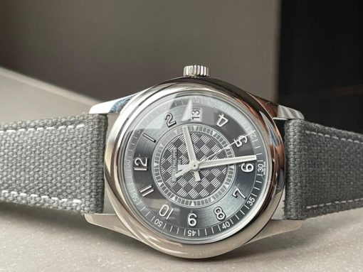 Replica PATEK PHILIPPE Calatrava 6007A-001 SS ZF 1:1 Best Edition Grey Dial on Grey Leather Strap A324CS - Image 7