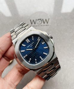 Replica PATEK PHILIPPE Nautilus 5711 40th Anniversary SS PPF 1:1 Best Edition Blue Dial on SS Bracelet A330