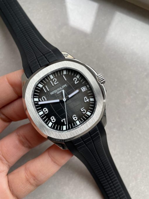 Replica PATEK PHILIPPE Aquanaut 5167 SS 3KF Best Edition Gray Dial on Black Rubber Strap A324 Super Clone V2 - Image 3