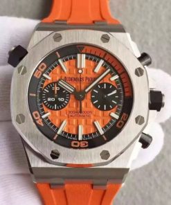 Replica Audemars Piguet JF Royal Oak Offshore Diver Chronograph Orange Rubber Strap A3126