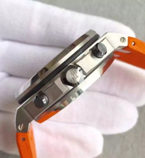 Replica Audemars Piguet JF Royal Oak Offshore Diver Chronograph Orange Rubber Strap A3126 - Image 4