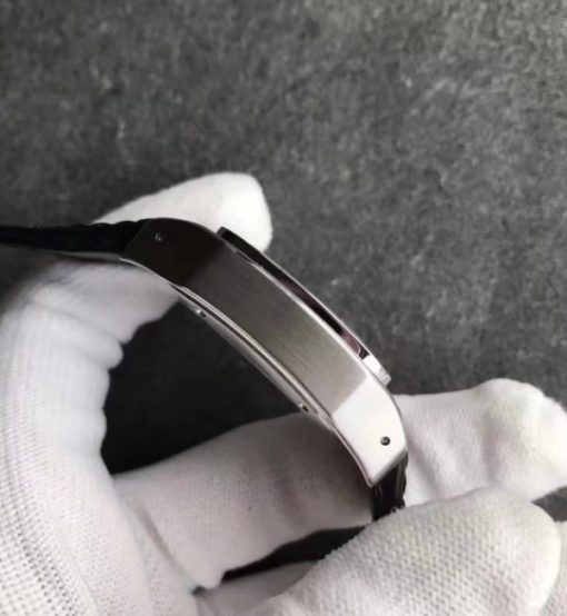 Replica Cartier Santos 100 33mm SS White Dial Black Leather Strap SEIKO NH05A - Image 4