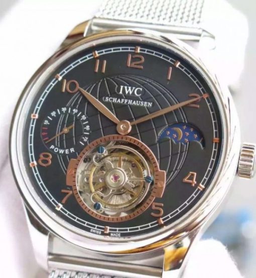 Replica IWC TF Portuguese Tourbillon Moonphase SS Bracelet - Image 2