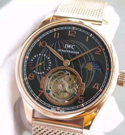 Replica IWC TF Portuguese Tourbillon Moonphase RG Bracelet - Image 2