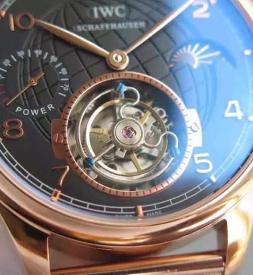 Replica IWC TF Portuguese Tourbillon Moonphase RG Bracelet - Image 3