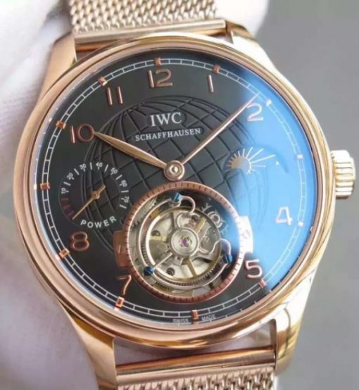 Replica IWC TF Portuguese Tourbillon Moonphase RG Bracelet - Image 4