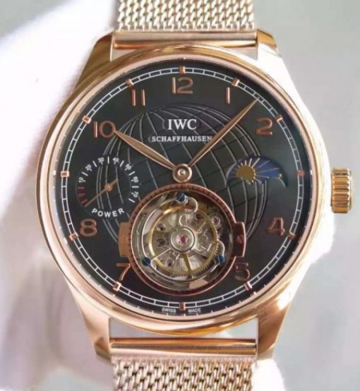 Replica IWC TF Portuguese Tourbillon Moonphase RG Bracelet