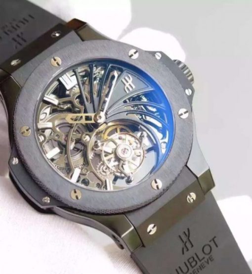 Replica Hublot Big Bang Ceramic Bezel Skeleton Tourbillon - Image 2