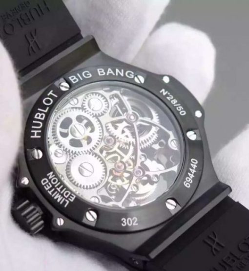 Replica Hublot Big Bang Ceramic Bezel Skeleton Tourbillon - Image 4