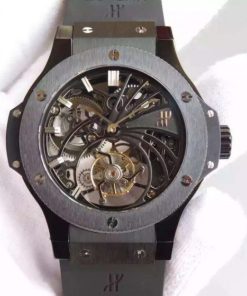 Replica Hublot Big Bang Ceramic Bezel Skeleton Tourbillon