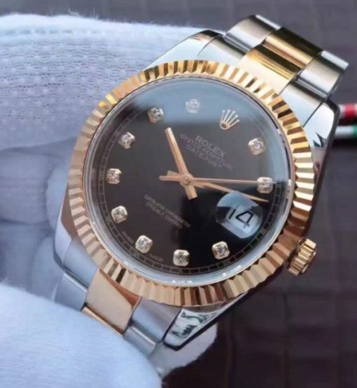 Replica Rolex Noob DateJust 126333 YG Wrapped Black Dial - Image 7