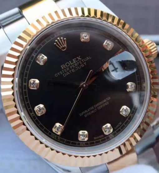 Replica Rolex Noob DateJust 126333 YG Wrapped Black Dial - Image 6