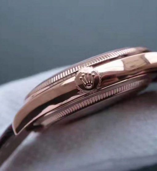 Replica Rolex MK Cellini Time 50505 RG Rome Leather Strap A3165 - Image 7