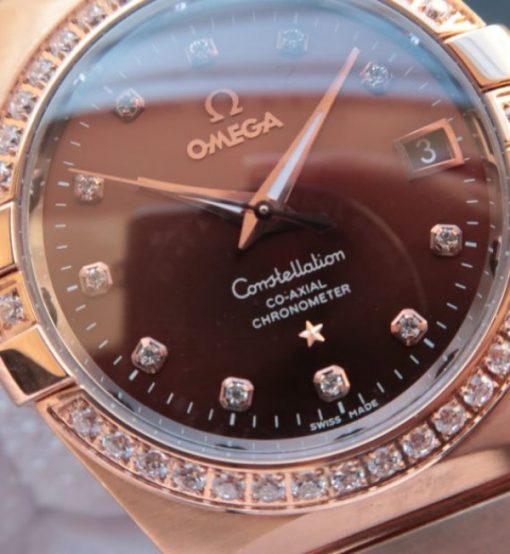 Replica Omega V6 Constellation 123.20.35 RG Case Brown Dial - Image 10