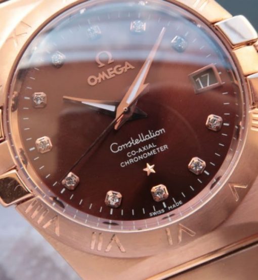 Replica Omega V6 Constellation 123.20.35 RG Case Brown Dial - Image 6