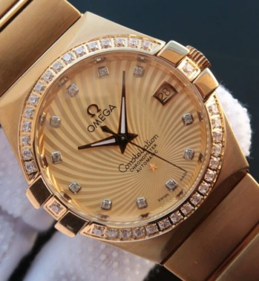 Replica Omega V6 Constellation 123.20.35 YG Case Yellow Dial - Image 11
