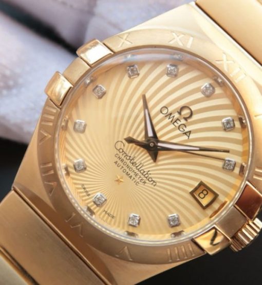 Replica Omega V6 Constellation 123.20.35 YG Case Yellow Dial - Image 7