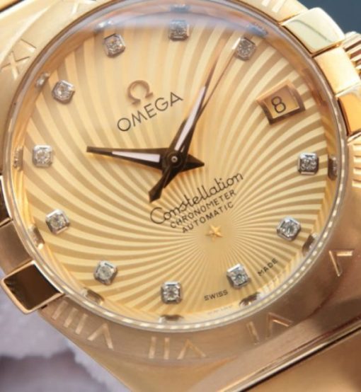 Replica Omega V6 Constellation 123.20.35 YG Case Yellow Dial - Image 6