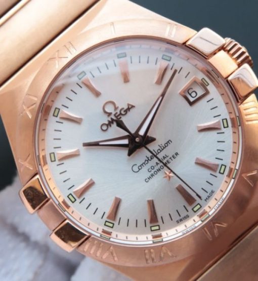 Replica Omega V6 Constellation 123.20.35 RG Case White Dial - Image 9