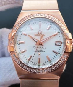 Replica Omega V6 Constellation 123.20.35 RG Case White Dial