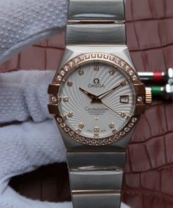 Replica Omega V6 Constellation 123.20.35 SS White Textured Dial