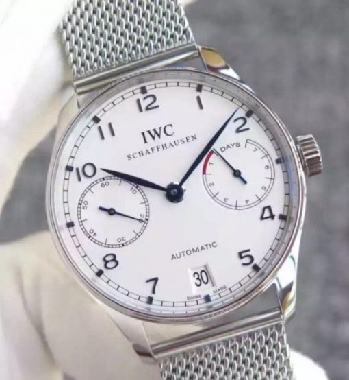 Replica IWC YL Portuguese IW5001 White Dial blue Markers