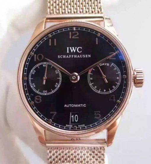 Replica IWC YL Portuguese RG IW5001 Black Dial