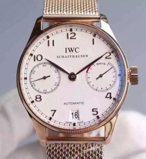 Replica IWC YL Portuguese RG IW5001 White Dial