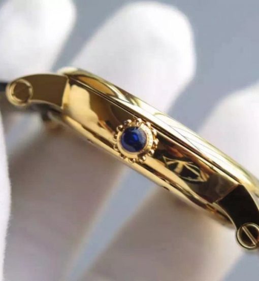 Replica Cartier Rotonde De Cartier Tourbillon YG Leather Strap - Image 4