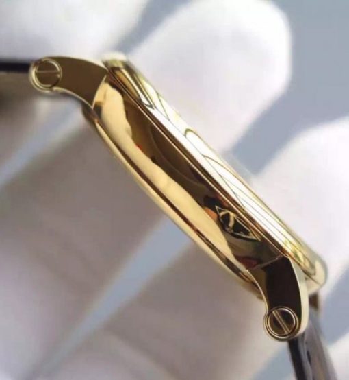 Replica Cartier Rotonde De Cartier Tourbillon YG Leather Strap - Image 5