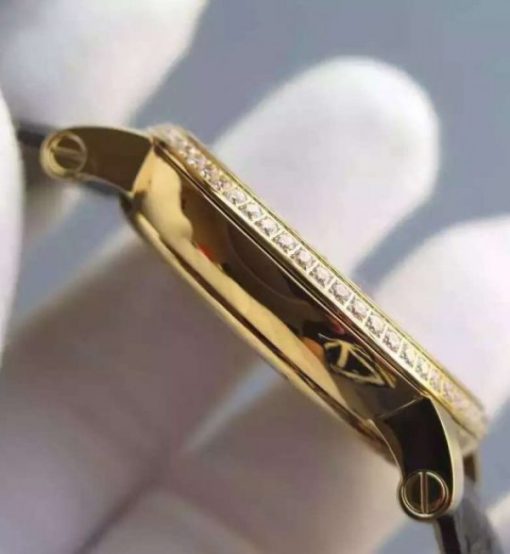 Replica Cartier Rotonde De Cartier Tourbillon YG Diamonds Bezel - Image 6