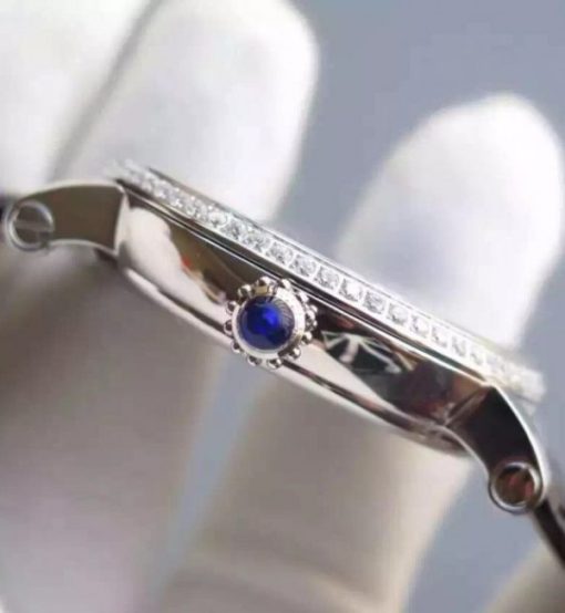 Replica Cartier Rotonde De Cartier Tourbillon Diamonds Bezel Blue Dial - Image 4