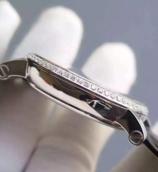 Replica Cartier Rotonde De Cartier Tourbillon Diamonds Bezel Blue Dial - Image 5