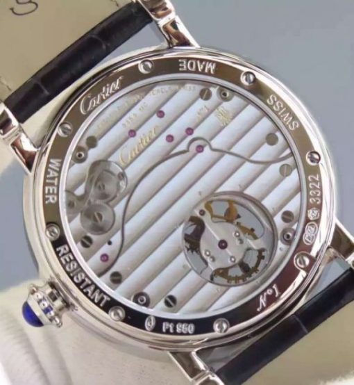 Replica Cartier Rotonde De Cartier Tourbillon SS Diamonds Dial - Image 6