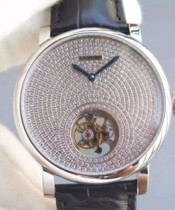 Replica Cartier Rotonde De Cartier Tourbillon SS Diamonds Dial