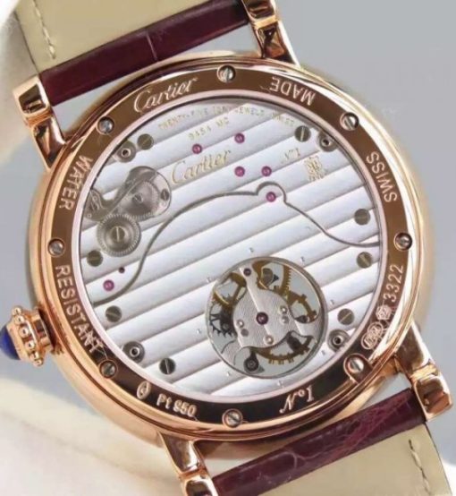 Replica Cartier Rotonde De Cartier Tourbillon RG Diamonds Dial - Image 6