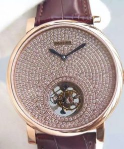 Replica Cartier Rotonde De Cartier Tourbillon RG Diamonds Dial