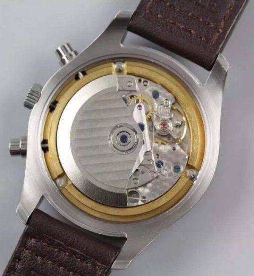 Replica IWC V6 Pilot Chrono Brown/White Dial A7750 - Image 5