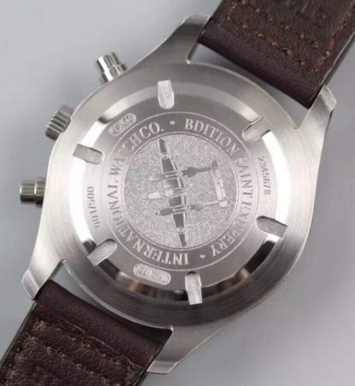 Replica IWC V6 Pilot Chrono Brown/White Dial A7750 - Image 6