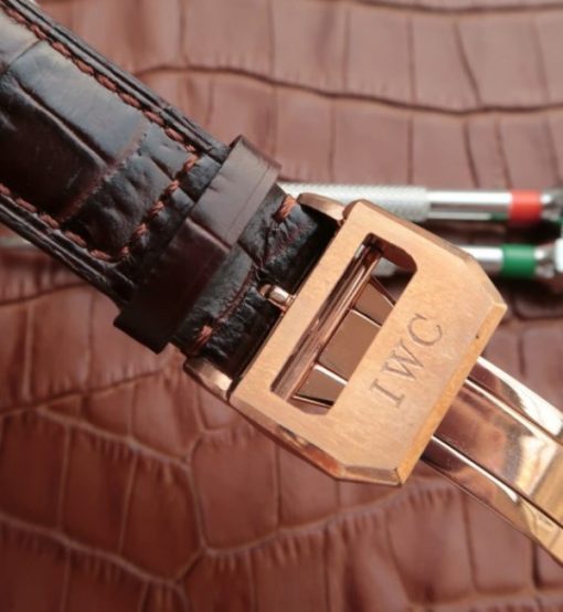 Replica IWC ZF Pilot Chrono RG IW387803 Leather Strap A7750 - Image 7