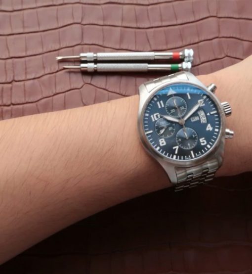 Replica IWC ZF Pilot Chrono 377706 Le Petit Prince SS Bracelet - Image 8